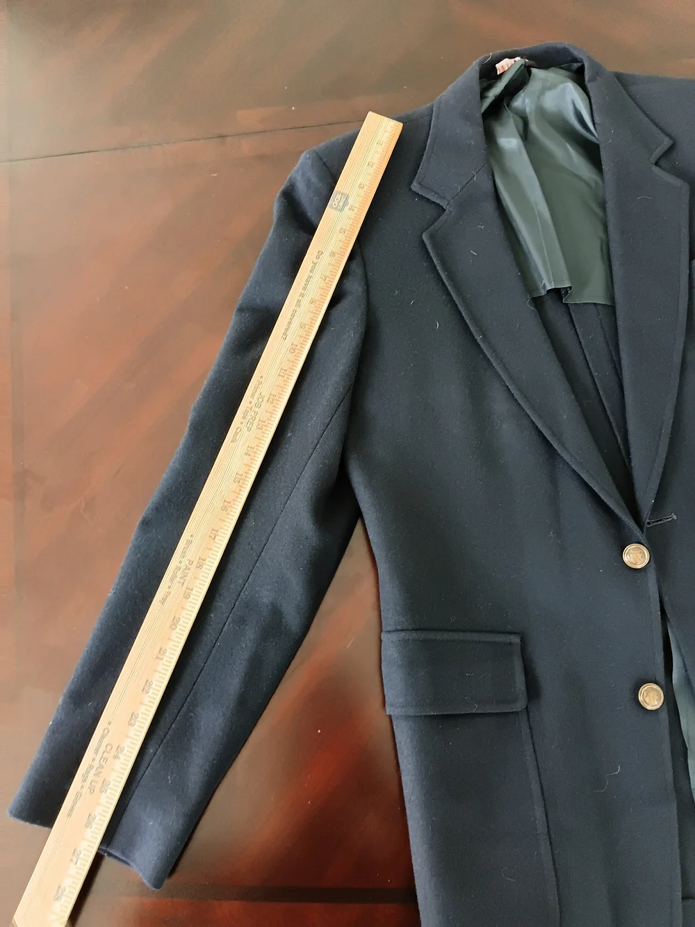 John Peel LTD Men's  Navy Blue 100% Wool Sport Coat Blazer Size 40L